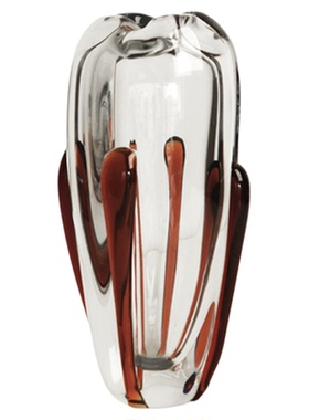 中古风手工玻璃花瓶摆件水晶花器