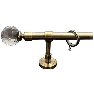 厂家直销欧式挂钩窗帘罗马杆19静音青古铜水晶球外贸新款掌柜推荐