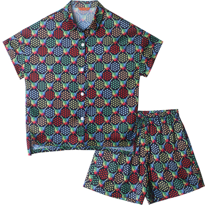 埃森费姆女家居服冰丝短袖两件套