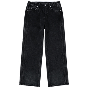 【张凌赫代言】Lee商场款25秋冬新429标准直脚莱卡黑灰色女牛仔裤