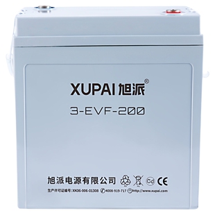 旭派蓄电池3-EVF-200 观光车 电动道路车用铅酸免维护电瓶6V200AH