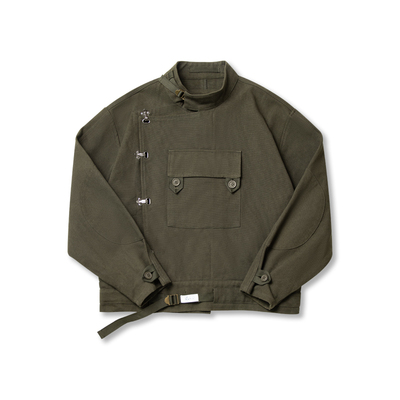 美式复古短款军风工装夹克外套