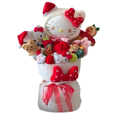 圣诞礼物hellokitty玩偶花束