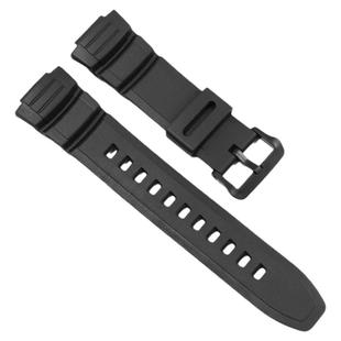 适配卡西欧硅胶表带MCW 100H 110H W-S220橡胶手表带黑色树脂带男