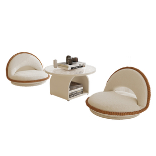 飘窗台小桌子三件套奶油风卧室榻榻米圆形小茶几坐地式炕几小矮桌