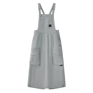 FILA FUSION斐乐潮牌女子背带裙官方年秋季新款时尚休闲吊带长裙