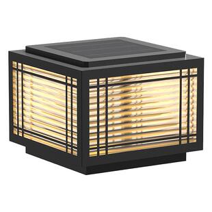 太阳能户外柱头灯别墅花园院子围墙柱子灯室外庭院门前装饰立柱灯