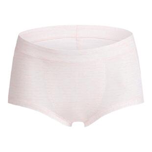 AB内裤女士纯棉50S彩棉平角裤暖宫护宫薄款中腰提臀弹力短裤 D833