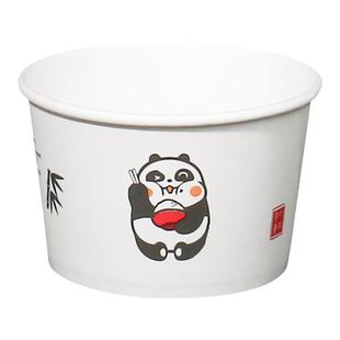 整箱加厚一次性纸碗快餐盒商用小吃碗打包盒汤碗家用小号便宜饭盒