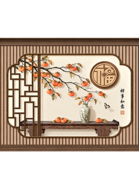 新中式电表箱装饰画配电箱挂画