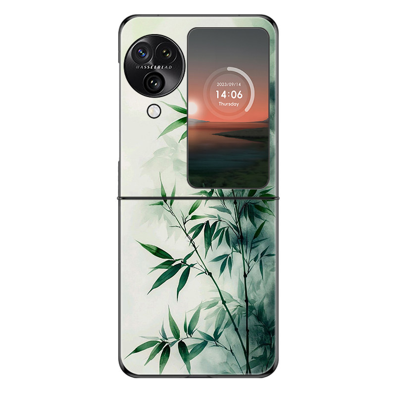 适用OPPOFindN3Flip手机壳OPPOFindN2Flip折叠屏新款防摔保护套竹子高级感竹报平安个性简约小创意网红男女潮