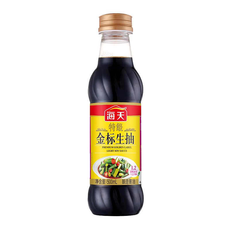 海天特级金标生抽500ml家用调味