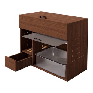 走廊式防带砂猫厕柜所放猫砂盆的柜子防外溅猫砂柜猫咪用品收纳柜