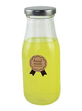 玻璃饮料瓶 酸奶瓶 泡茶杯 奶茶玻璃瓶 果汁瓶 泡茶瓶带盖300ml