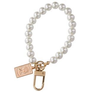 创意珍珠手链钥匙扣挂件网红手绳汽车链锁匙圈环女INS简约包挂饰