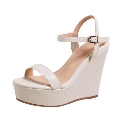 厚底坡跟超高跟防水台凉鞋女