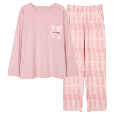 芬腾正品春秋季女纯棉长袖家居服