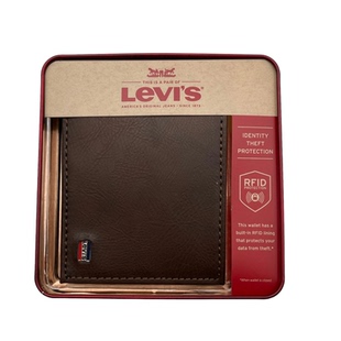 Levi’s/李维斯男款钱包对折做旧复古短款皮钱包商务零钱包