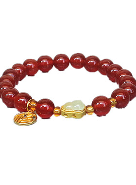 国风仿东陵玉手串福禄转运珠手链