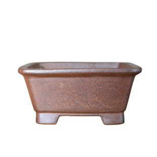 紫砂花盆张治诚斗笠盆方斗盆正方形四方形刻绘柴烧仿古盆名家盆