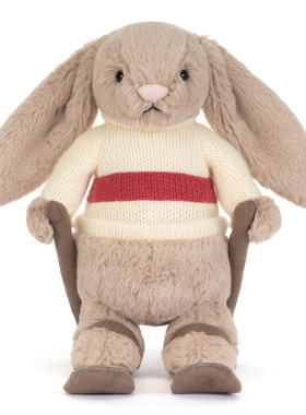 英国Jellycat害羞邦尼兔夺冠滑雪装毛绒玩具娃娃玩偶礼物2026新品