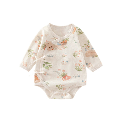 妙童岛婴儿衣服长袖包屁连体哈衣