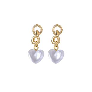 Victoria.Hyde新款爱心贝壳耳钉女淑女设计高级感时尚耳环耳饰女