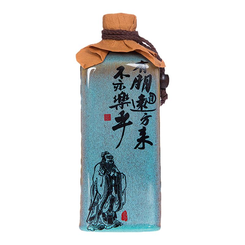 孔府家酒52度朋自遠(yuǎn)方6尊享版 箱裝高度濃香白酒 500ml*4陶瓶