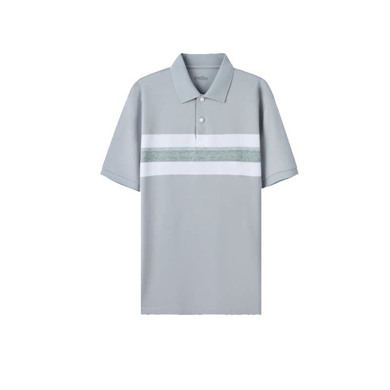 金利来夏季条纹休闲翻领POLO衫