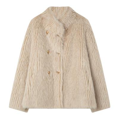 solighter仿水貂毛皮草毛毛外套