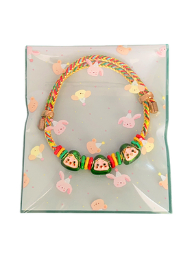 端午节五彩绳手链可调节手工编织