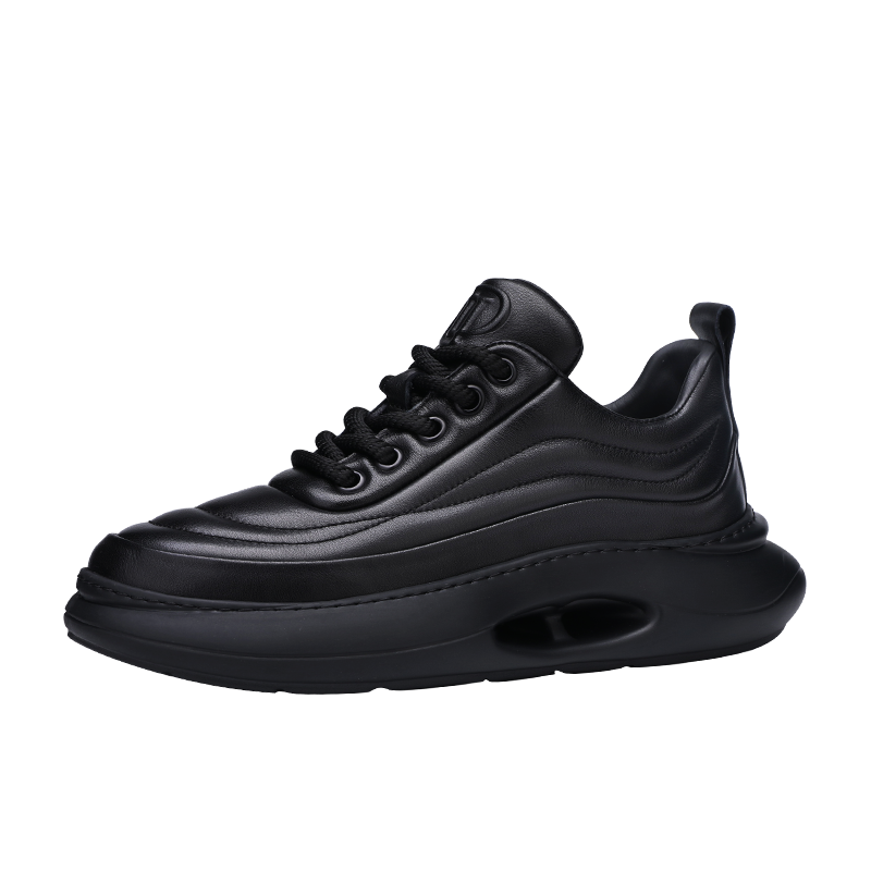 U7男士皮鞋厚底商务套脚正装休闲皮鞋男2025新款高级感头层牛皮鞋