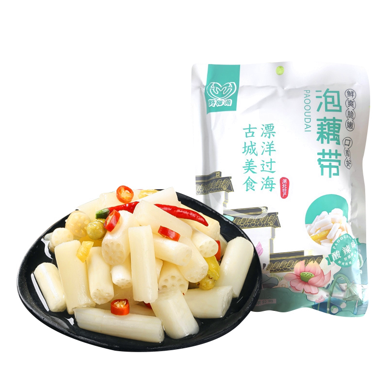 湖北特产泡藕带开袋即食泡椒藕带酸辣莲藕尖藕汤下饭菜新鲜批发