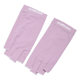 半指防晒手套美甲防黑夏薄户外骑行开车防紫外线露指冰丝采茶手套