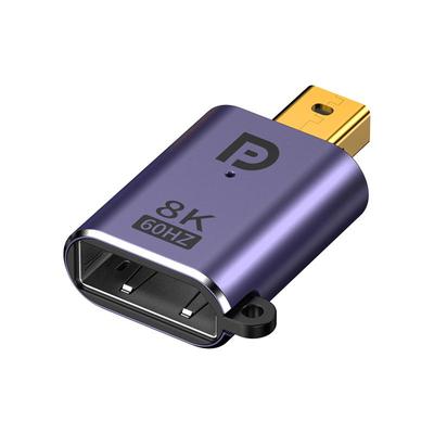 优联minidp转DP转接头公对母迷你DP转换器1.4版8K60HZ雷电2大DP转小dp转换头2K180HZ高清线DP公转minidp母口