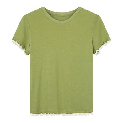 solighter法式莱赛尔假两件T恤