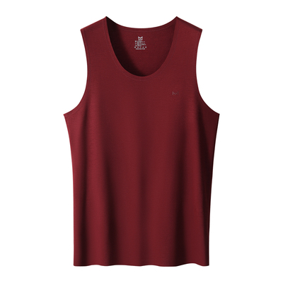 猫人本命年红色德绒天丝保暖背心