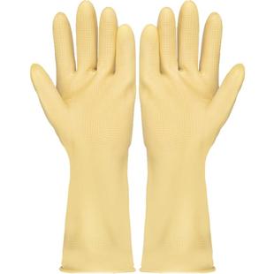 10双 越秀山乳胶皮手套加厚橡胶家务洗碗刷碗防水贴手耐磨耐用女