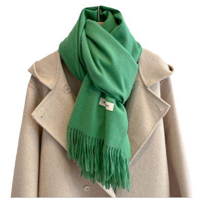 纯色围巾女冬季韩版披肩两用