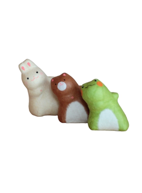 京都龙虎作和纸偷偷看猫咪摆件