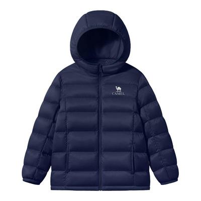 骆驼儿童羽绒服轻薄连帽2025新款抗静电男女童防风保暖外套衣服