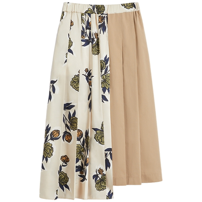 Weekend MaxMara 2025秋冬新款女装花纹斜纹布百褶裙5106015206&
