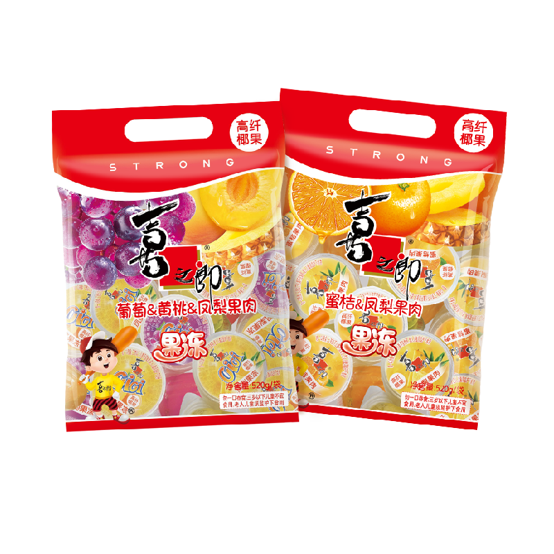 喜之郎果冻水果520g*2袋儿童零食