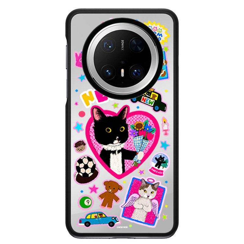 王赫野同款Lin系列黑猫牛牛奶牛猫爱的环绕适用于华为Mate80Pro Max手机壳Mate70pro/60Pro+防摔壳磁吸保护套