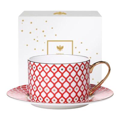 俄皇LOMONOSOV绝美咖啡杯子高档精致下午茶茶具套装礼盒新年礼物