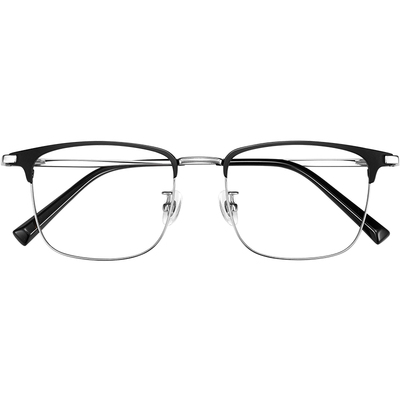 超轻纯钛半框防蓝光近视眼镜