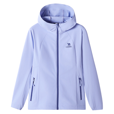 骆驼晴雨软壳衣2026女装春新款户外夹克登山服两穿防泼水运动外套
