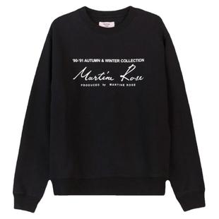 MARTINE ROSE男女长袖T恤薄款纯棉圆领印花针织套头衫潮款跑步服