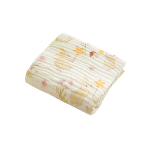 新生婴儿浴巾初生宝宝纯棉竹纤维纱布盖毯包被幼儿园儿童吸水洗澡