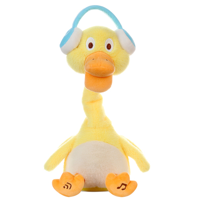 快乐音符鸭子玩偶PP棉会学人说话